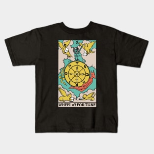 The Wheel Of Fortune Tarot Card - Witchy Magic Kids T-Shirt